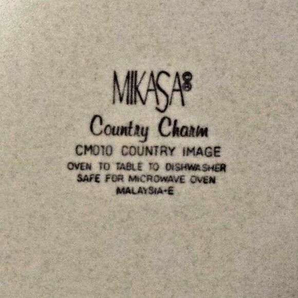 Mikasa Country Charm Chop Platter Plate Apple Pattern 12" CM010 Country Image - Picture 3 of 4